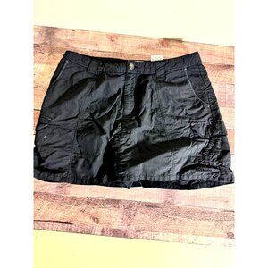 Columbia Titanium Skort 10 Womens Black Mini Pockets Zip Athleisure